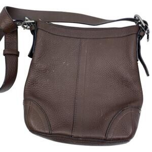 coach shoulder brown leather cross body bag